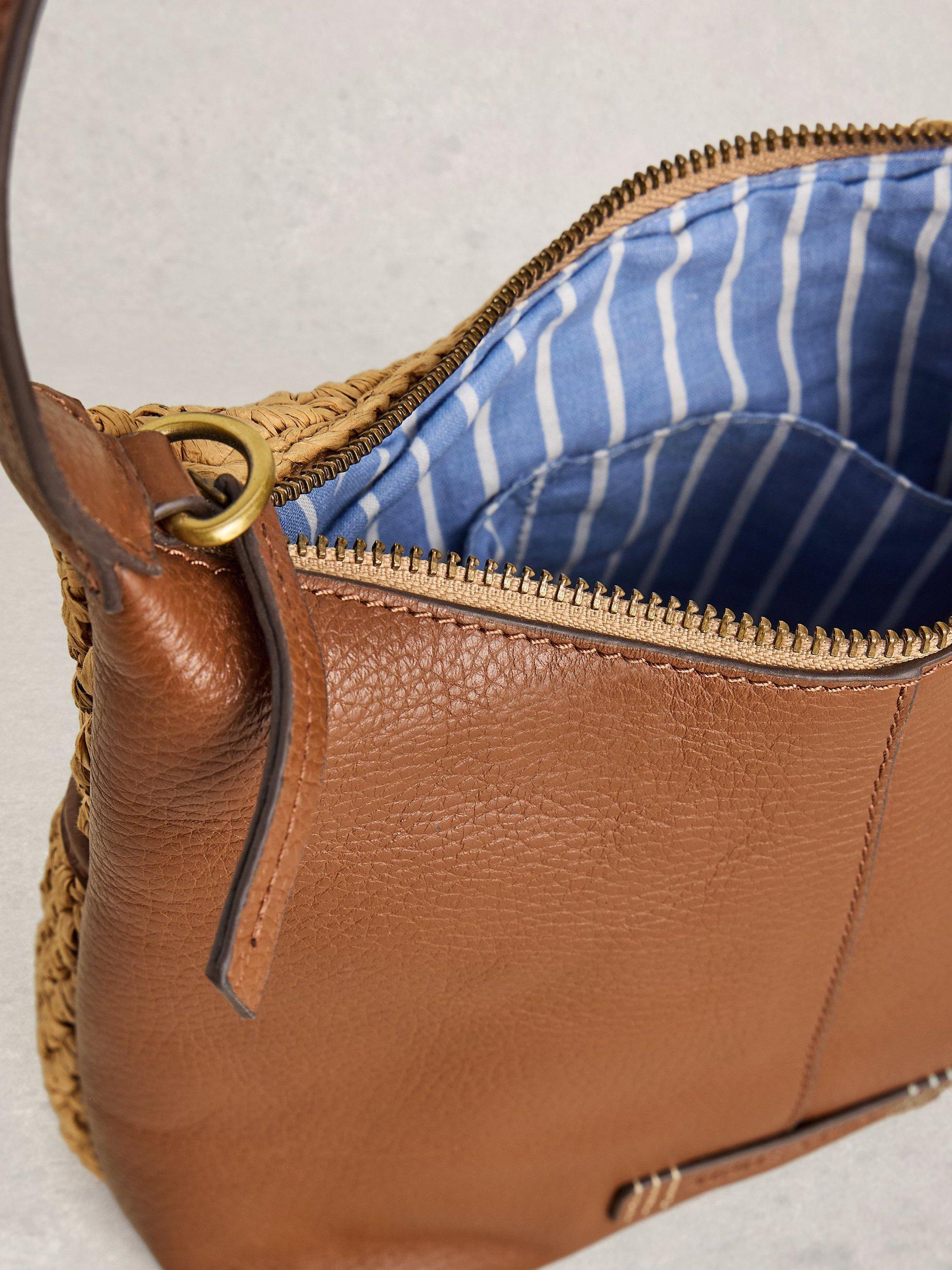 White Stuff Mini Sofia Raffia crossbody bag - British product