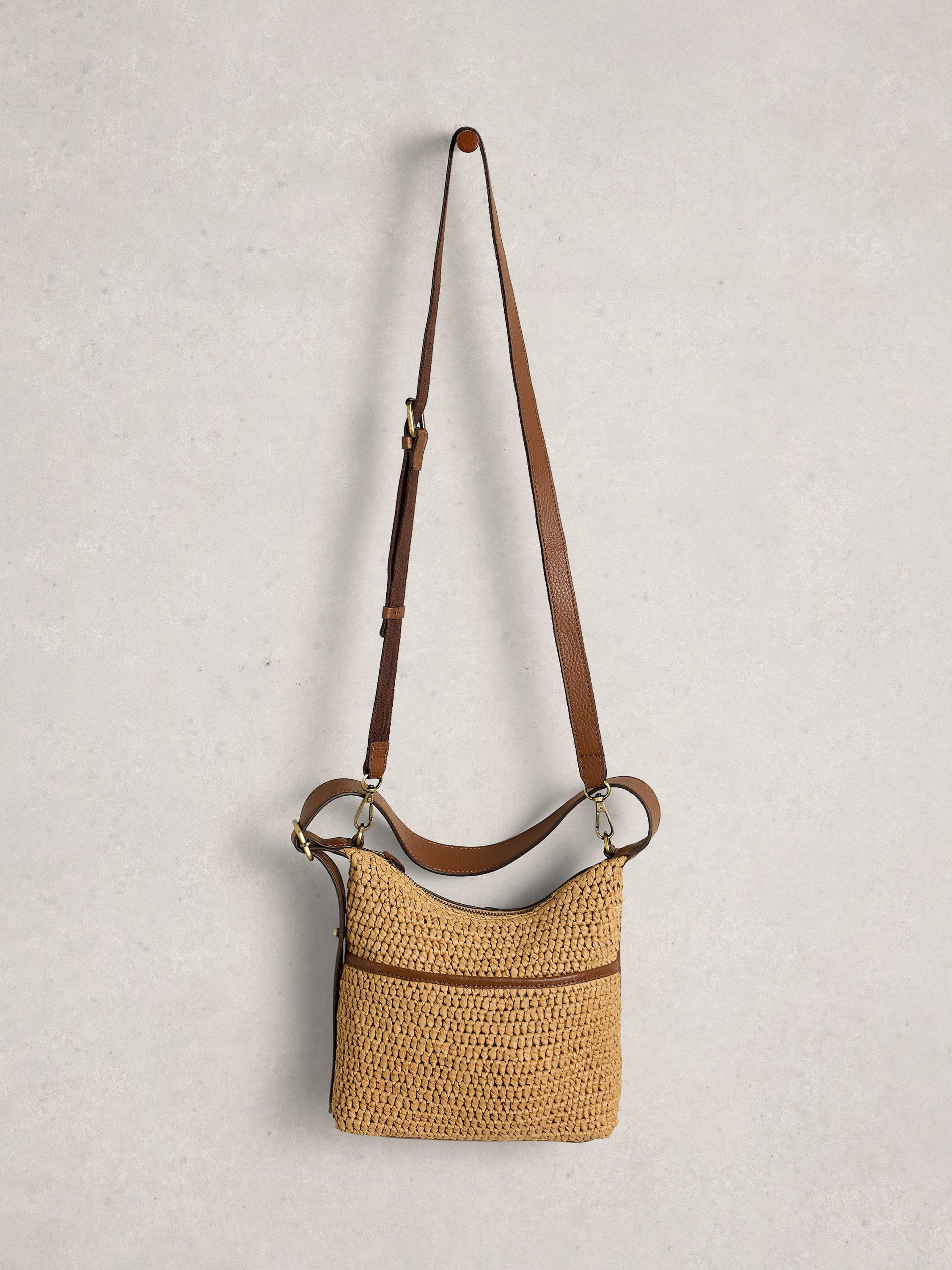 White Stuff Mini Sofia Raffia crossbody bag - British product