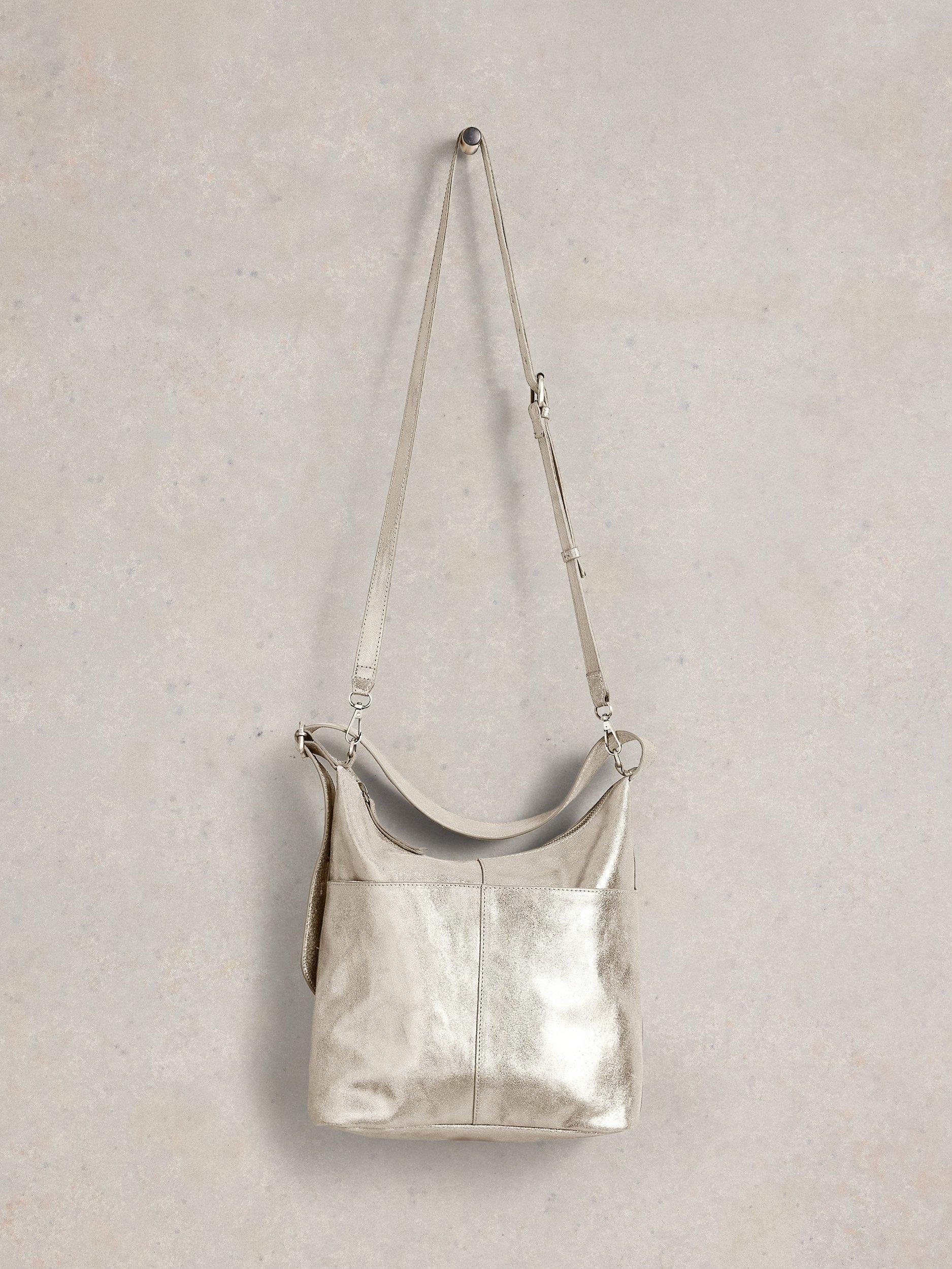 White Stuff Sophia crossbody bag in silver (British brand)