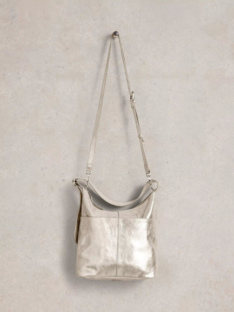 White Stuff Sophia crossbody bag in silver (British brand)