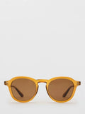 Mango Justin round sunglasses yellow frame polycarbonate lenses - British product
