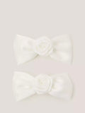 Monsoon rose bow hair clips pack of 2, UK version