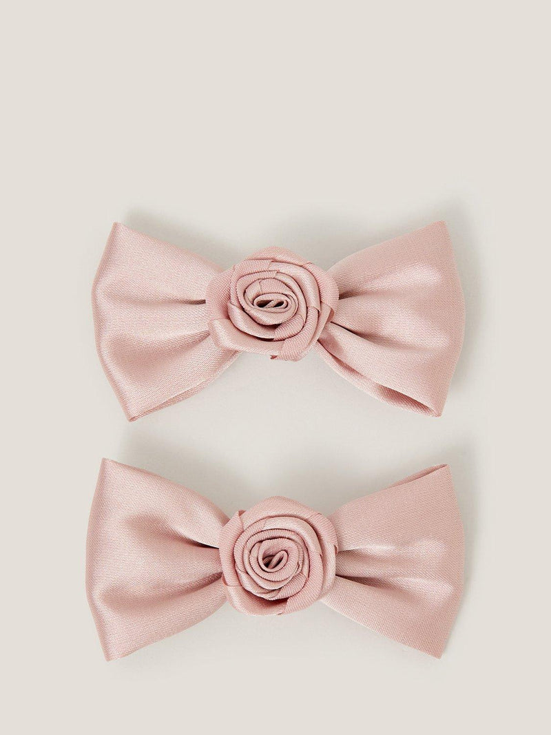 Monsoon rose bow hair clips pack of 2, UK version