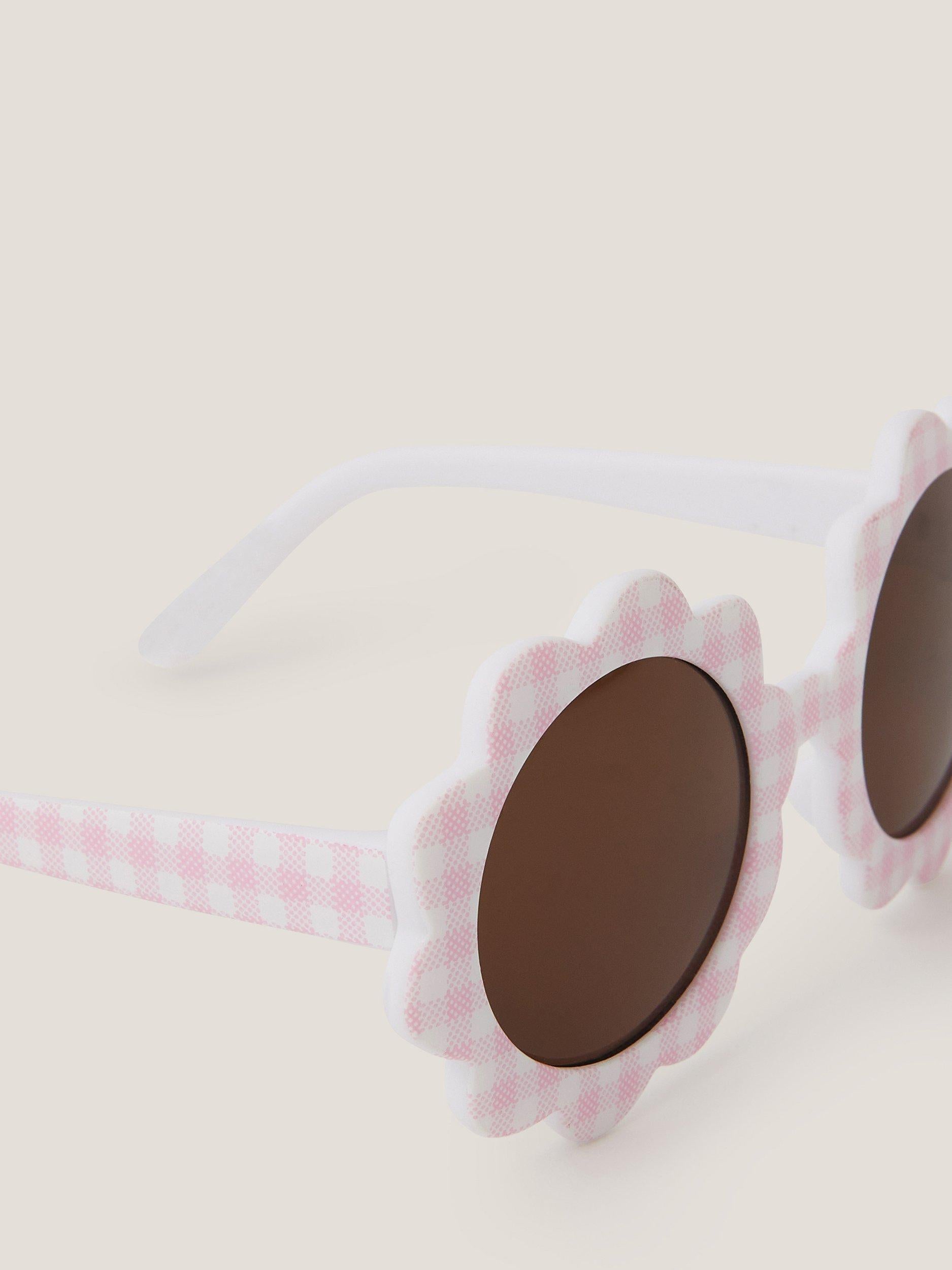 Monsoon Baby Daisy Gingham Sunglasses, imported from the UK