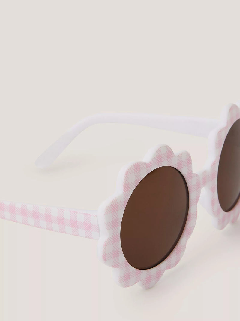 Monsoon Baby Daisy Gingham Sunglasses, imported from the UK