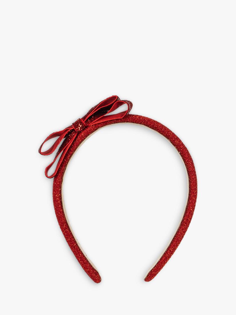 Konges Sløjd kids velvet bow hairband red, UK version