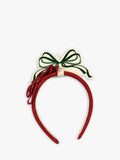 Konges Sløjd kids velvet bow hairband red, UK version