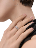 Ottoman Hands Dela adjustable band ring silver, UK version