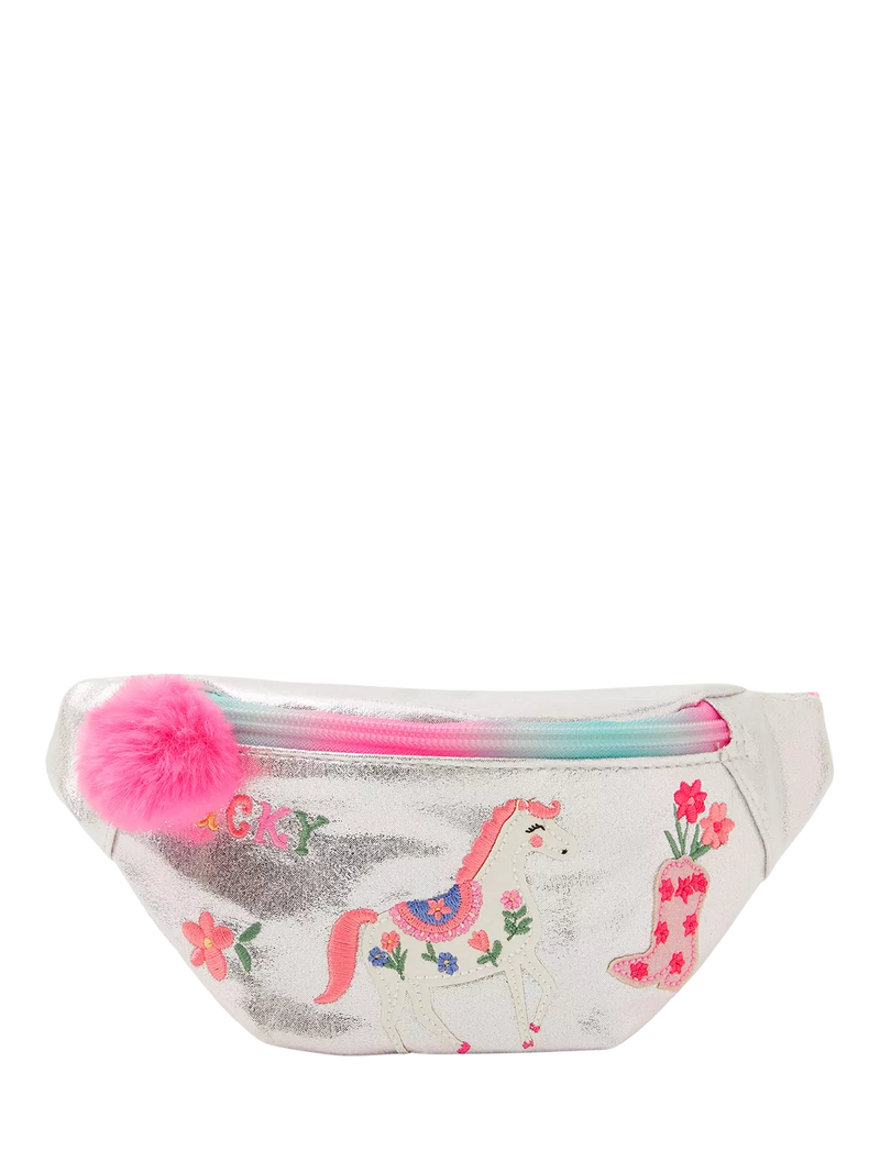 Angels by Accessorize kids metallic silver belt bag - British product