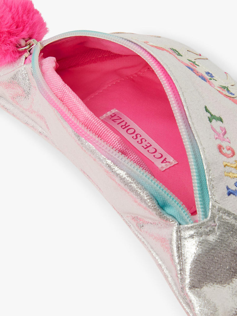 Angels by Accessorize kids metallic silver belt bag - British product