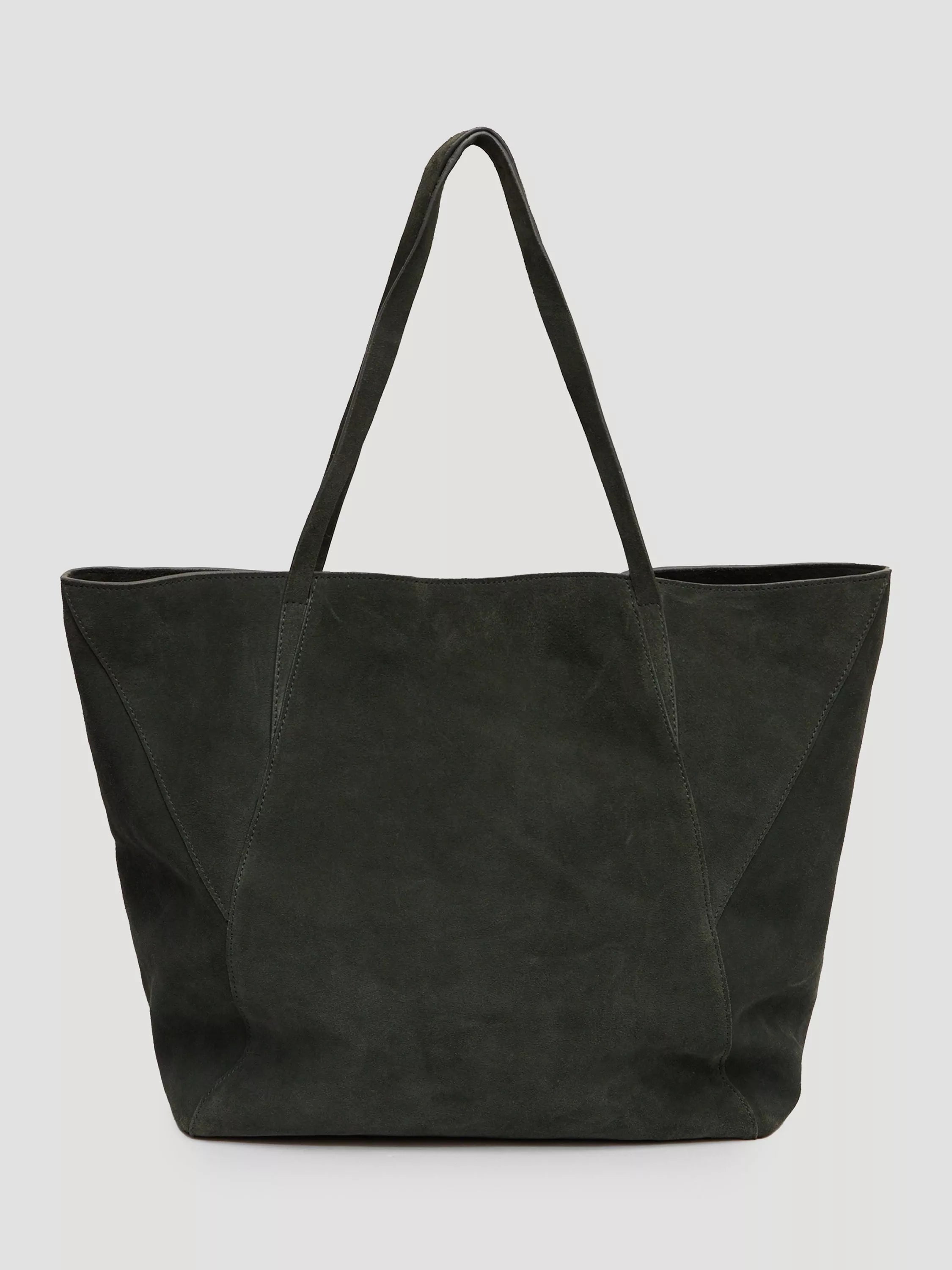 HUSH Saffie Pure Suede Tote Bag, Green, One Size