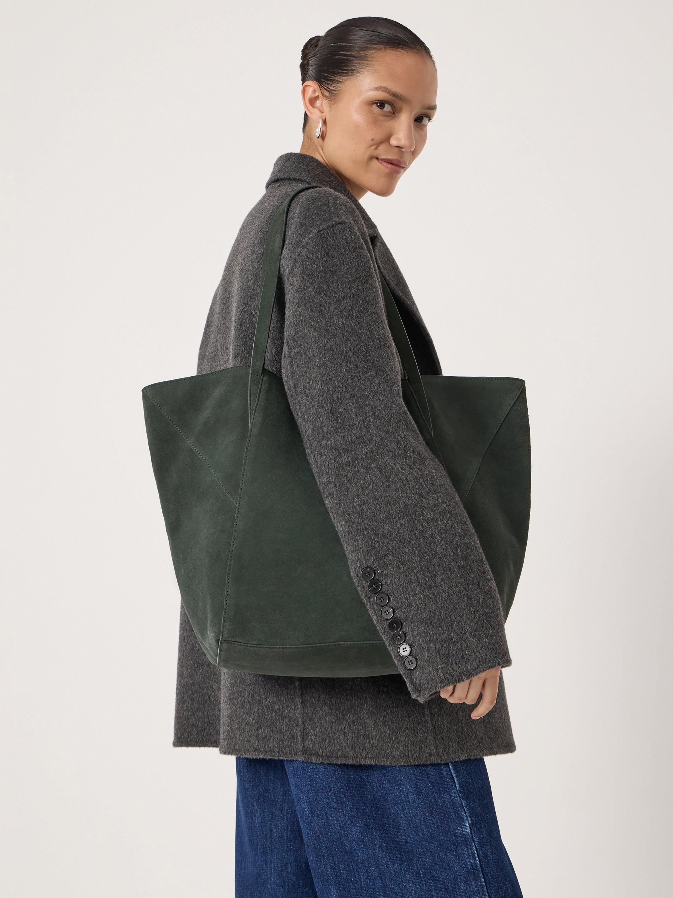 HUSH Saffie pure suede tote bag, imported from the UK