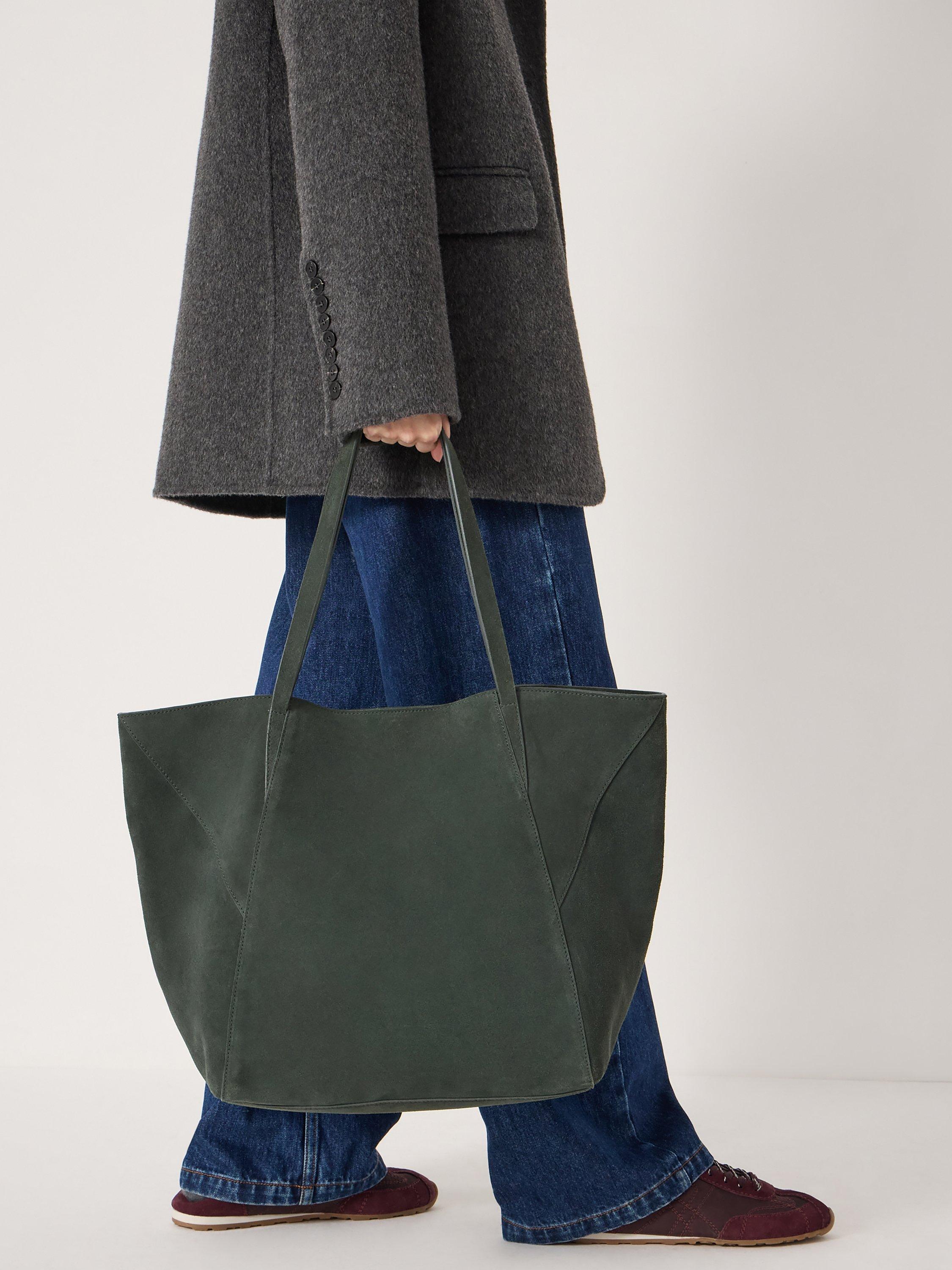 HUSH Saffie pure suede tote bag, imported from the UK