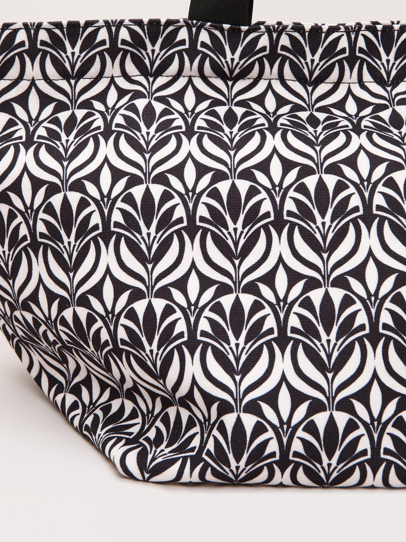 Phase Eight geometric beach bag black multi, imported from the UK