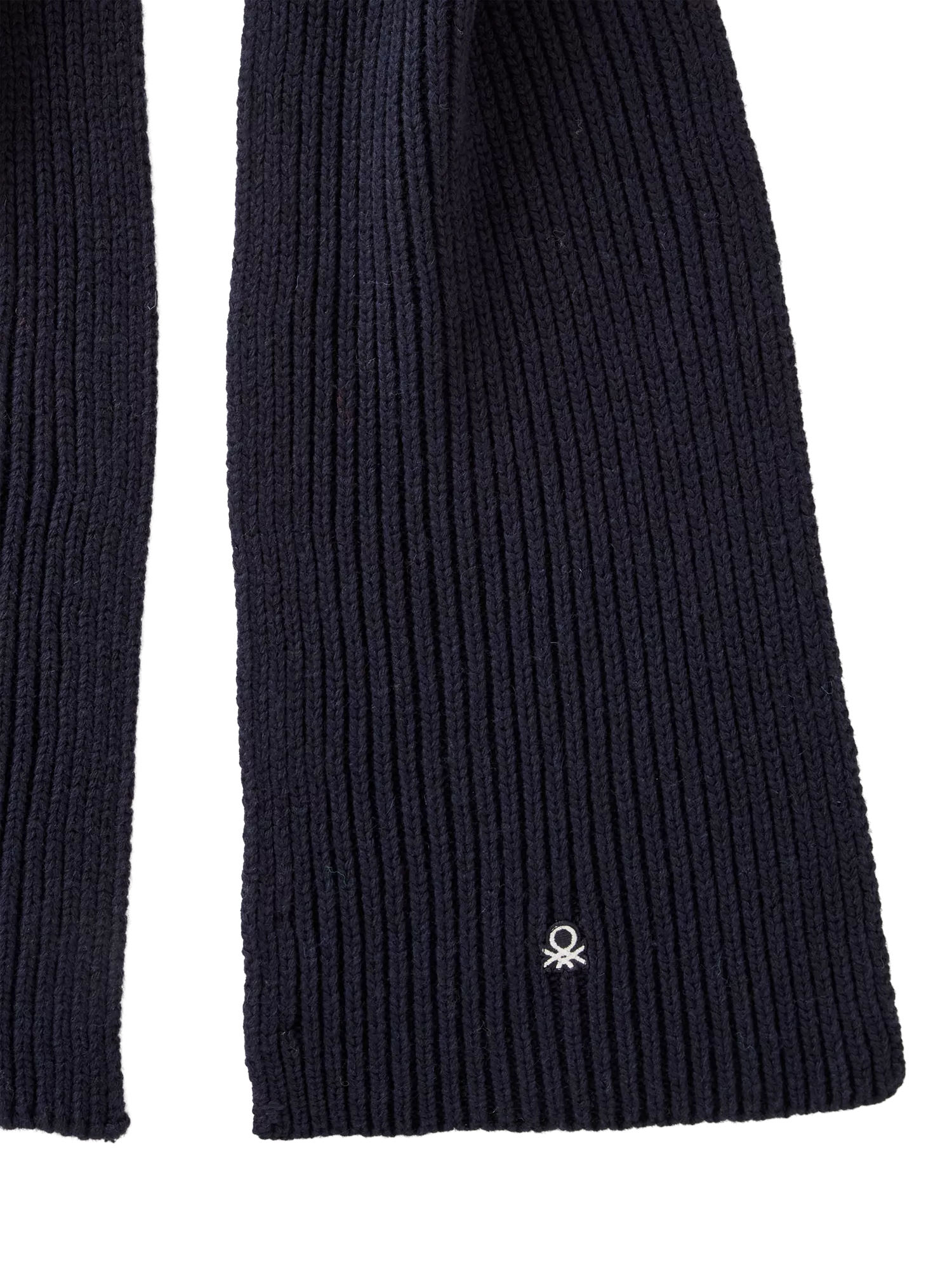Benetton plain wool blend knitted scarf, UK version