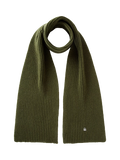 Benetton Wool Blend Knitted Scarf, Dark Green