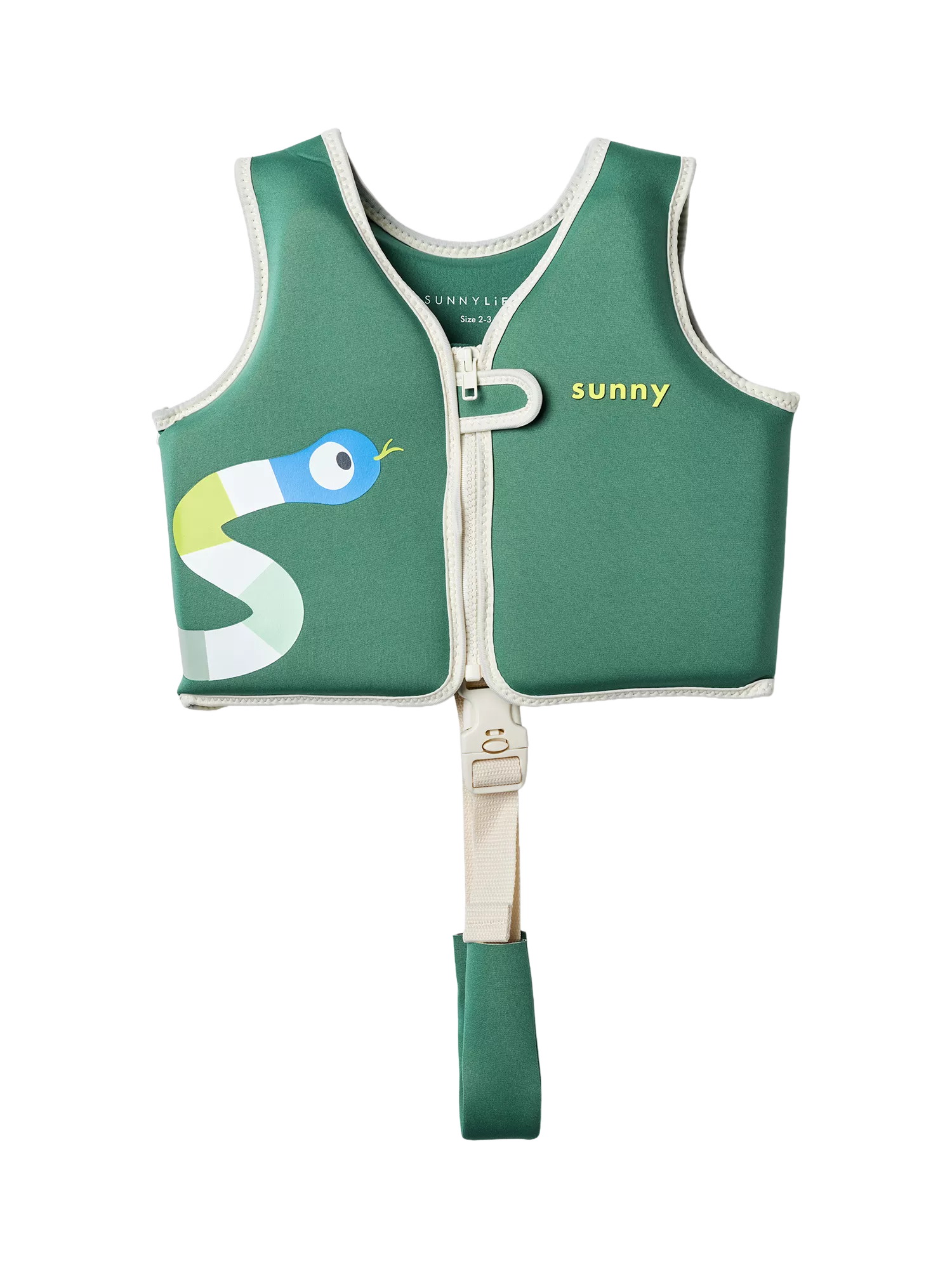 Sunnylife Into The Jungle swim vest for kids, green - British product
