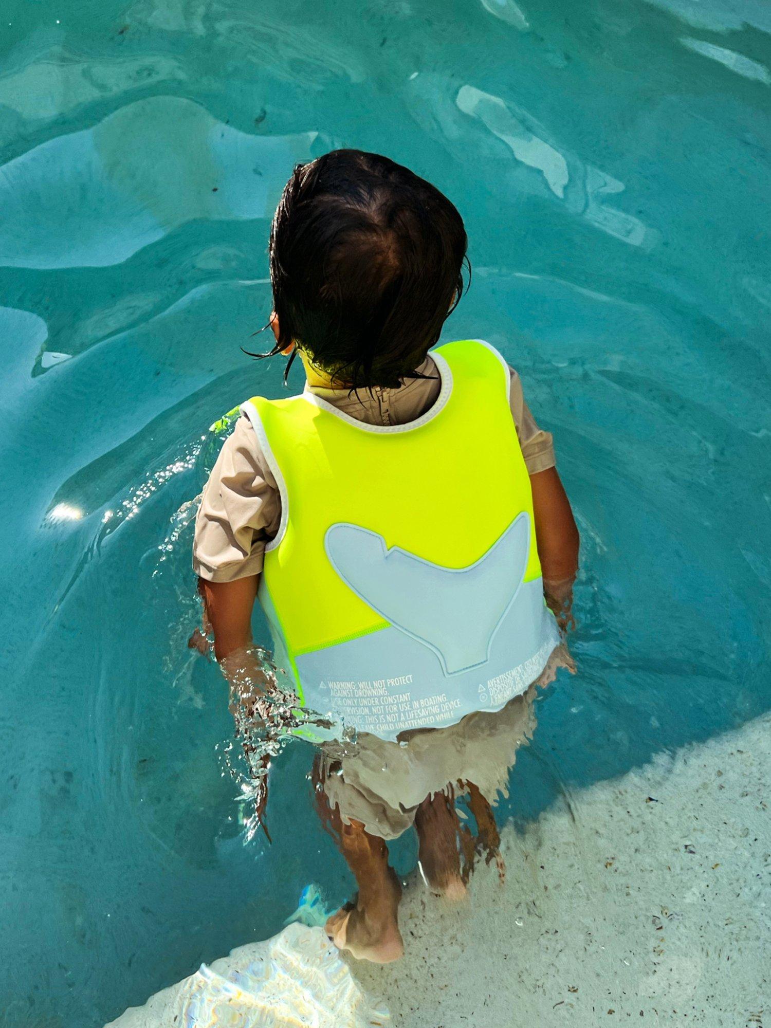 Sunnylife Kids' Salty Shark swimming vest, imported from the UK