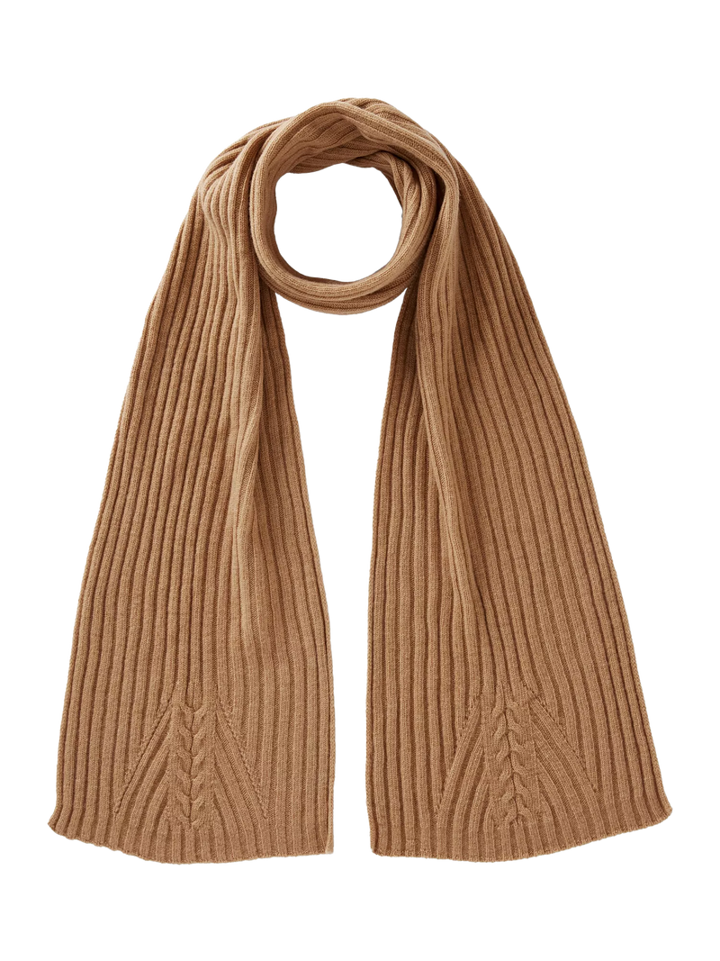 Benetton Flat Ribbed Wool Rich Scarf
