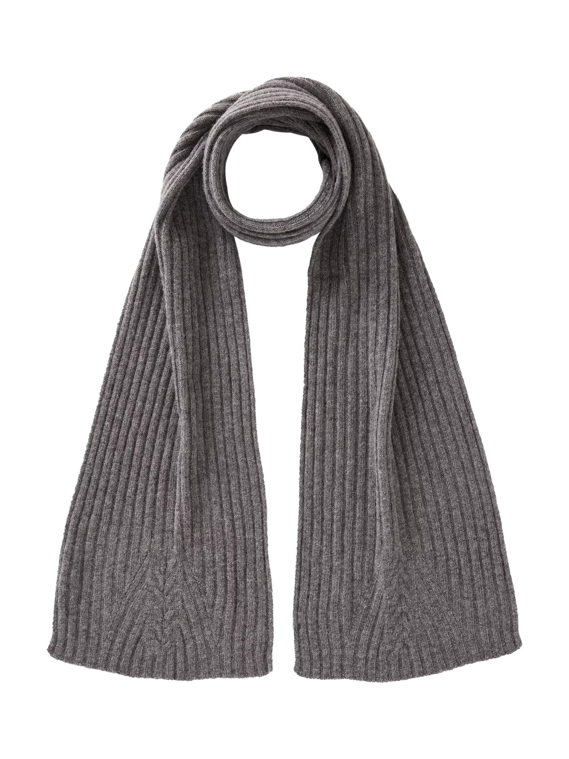Benetton flat ribbed wool rich scarf, imported from the UK