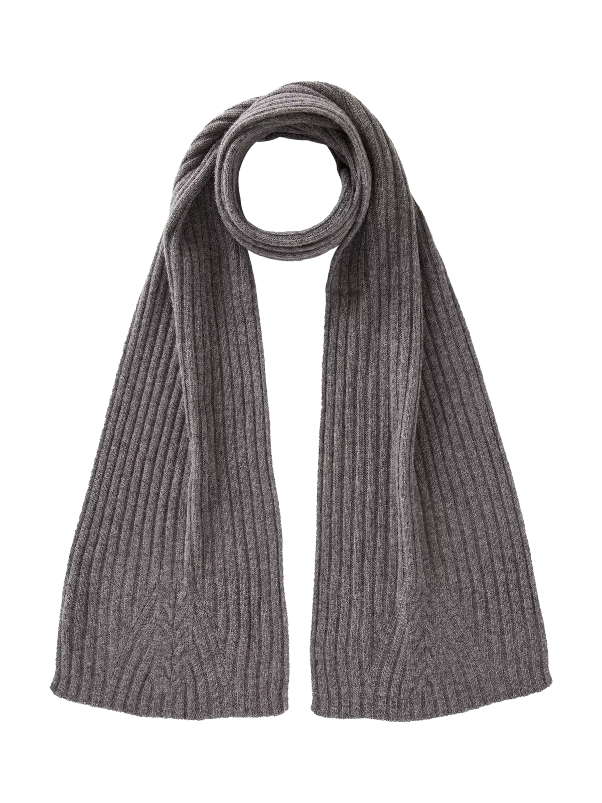 Benetton flat ribbed wool rich scarf, imported from the UK