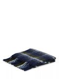 Tommy Hilfiger blue multi check wool blend scarf, imported from the UK