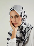 Aab premium modal hijab abstract ink print multi, UK version