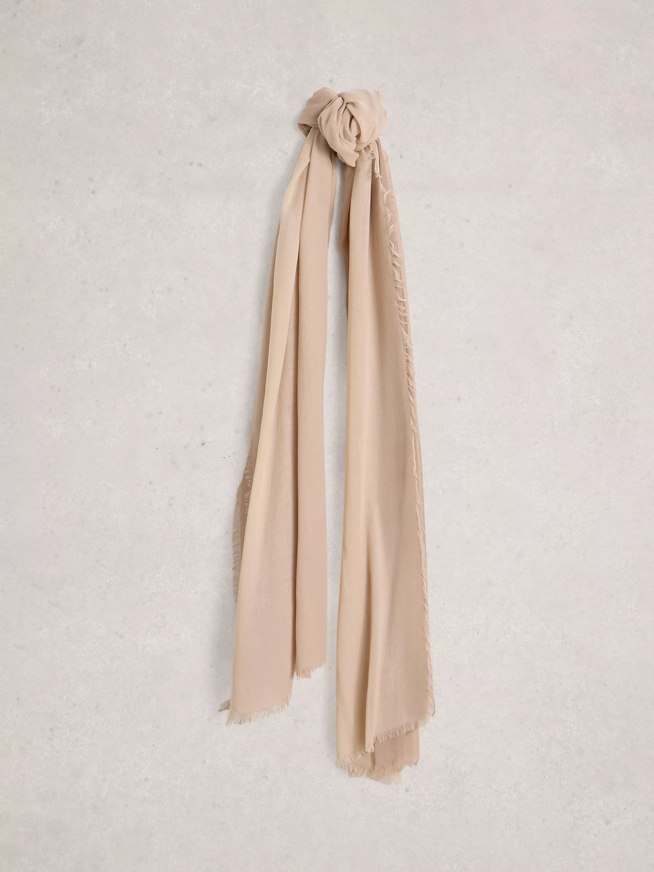 White Stuff Penny oversized scarf in natural colour (British brand)