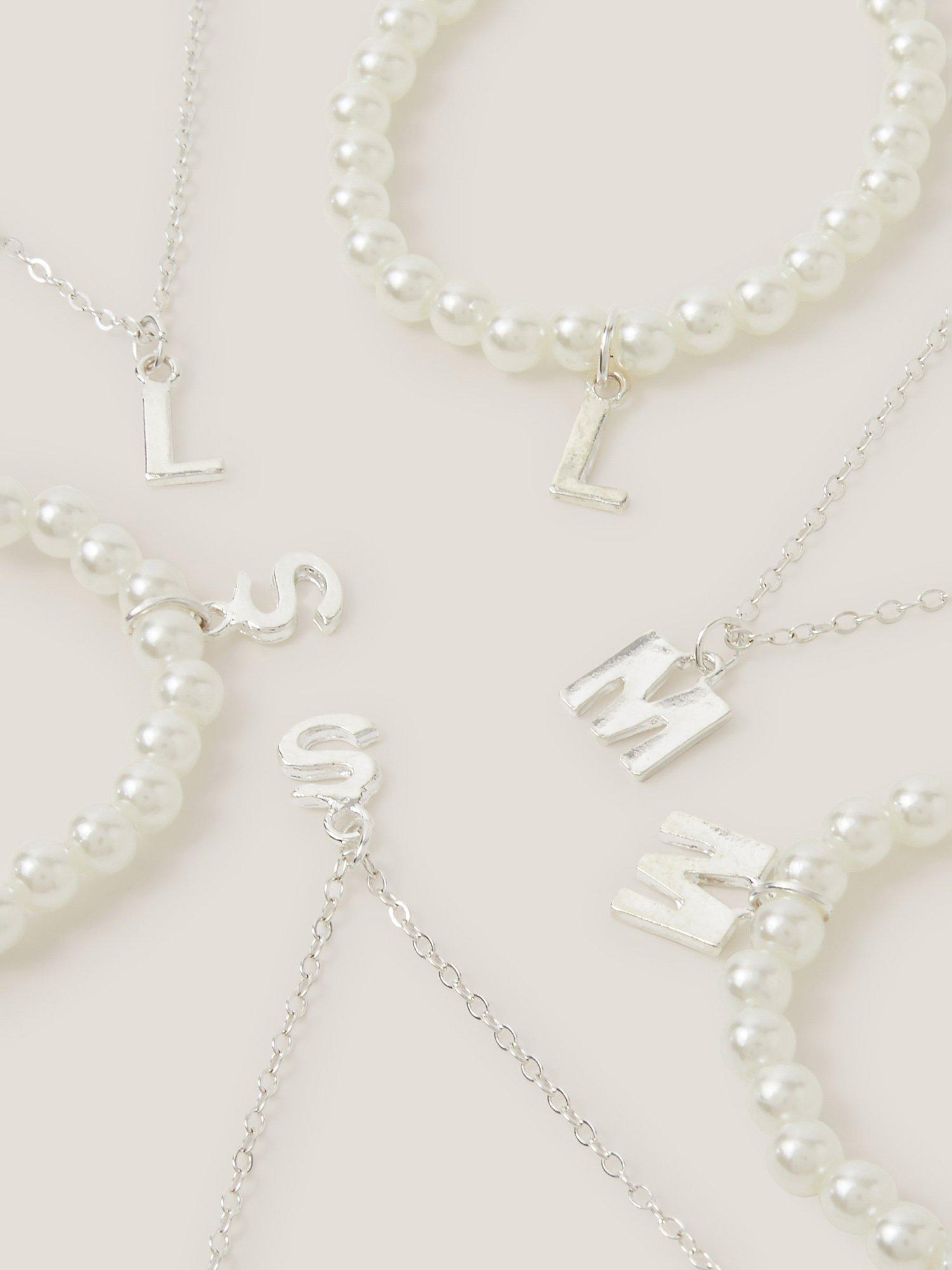 Monsoon kids initial jewellery set in multi, imported from the UK