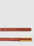 Reiss Bronya mock croc leather belt tan (British brand)
