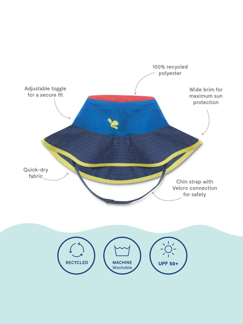 Muddy Puddles kids colour block sun hat - British product