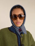 Baukjen triangle scarf Grey Marl (British brand)