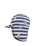 Swim Essentials baby sun hat Bluey print black striped - British product