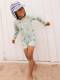 Swim Essentials baby sun hat Bluey print black striped - British product