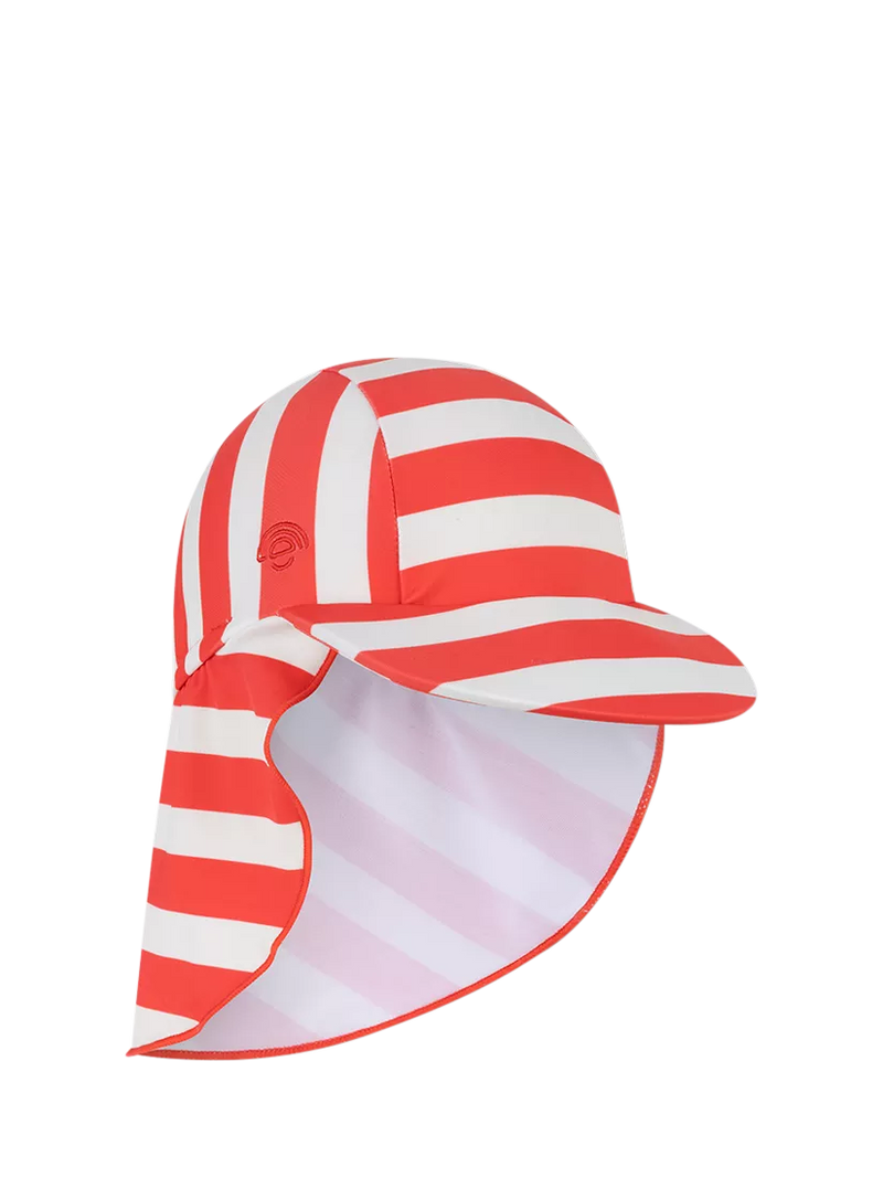 Swim Essentials baby sun cap red striped (British brand)