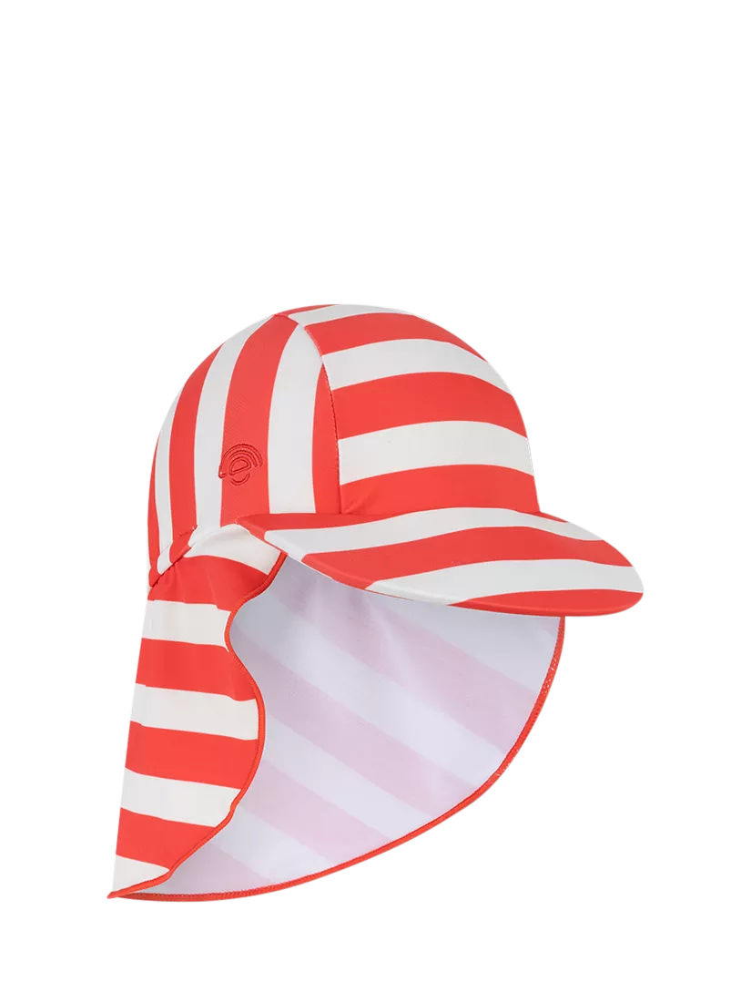 Swim Essentials baby sun cap red striped (British brand)
