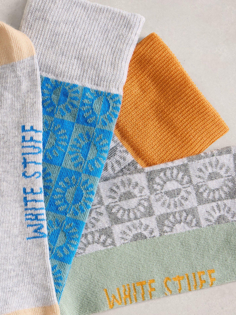 White Stuff ankle socks blue/multi pack of 2, UK version