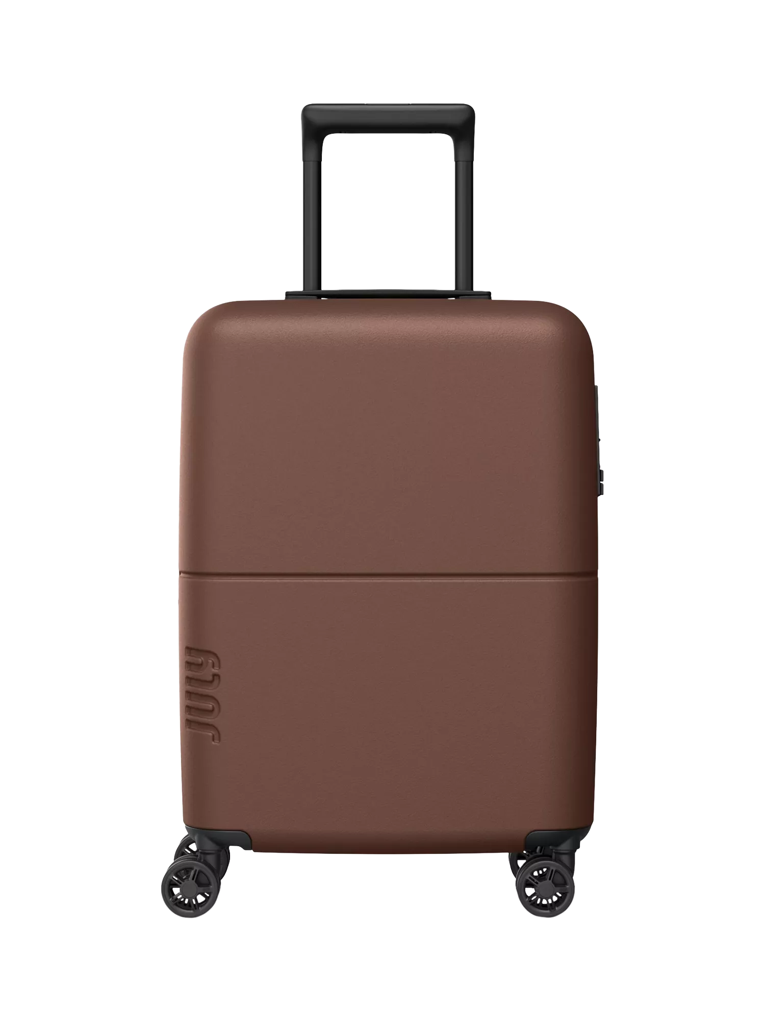 July Carry On Light 4-Wheel 55cm Expandable Suitcase, Dark Brown