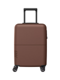July Carry On Light 4-Wheel 55cm Expandable Suitcase, Dark Brown