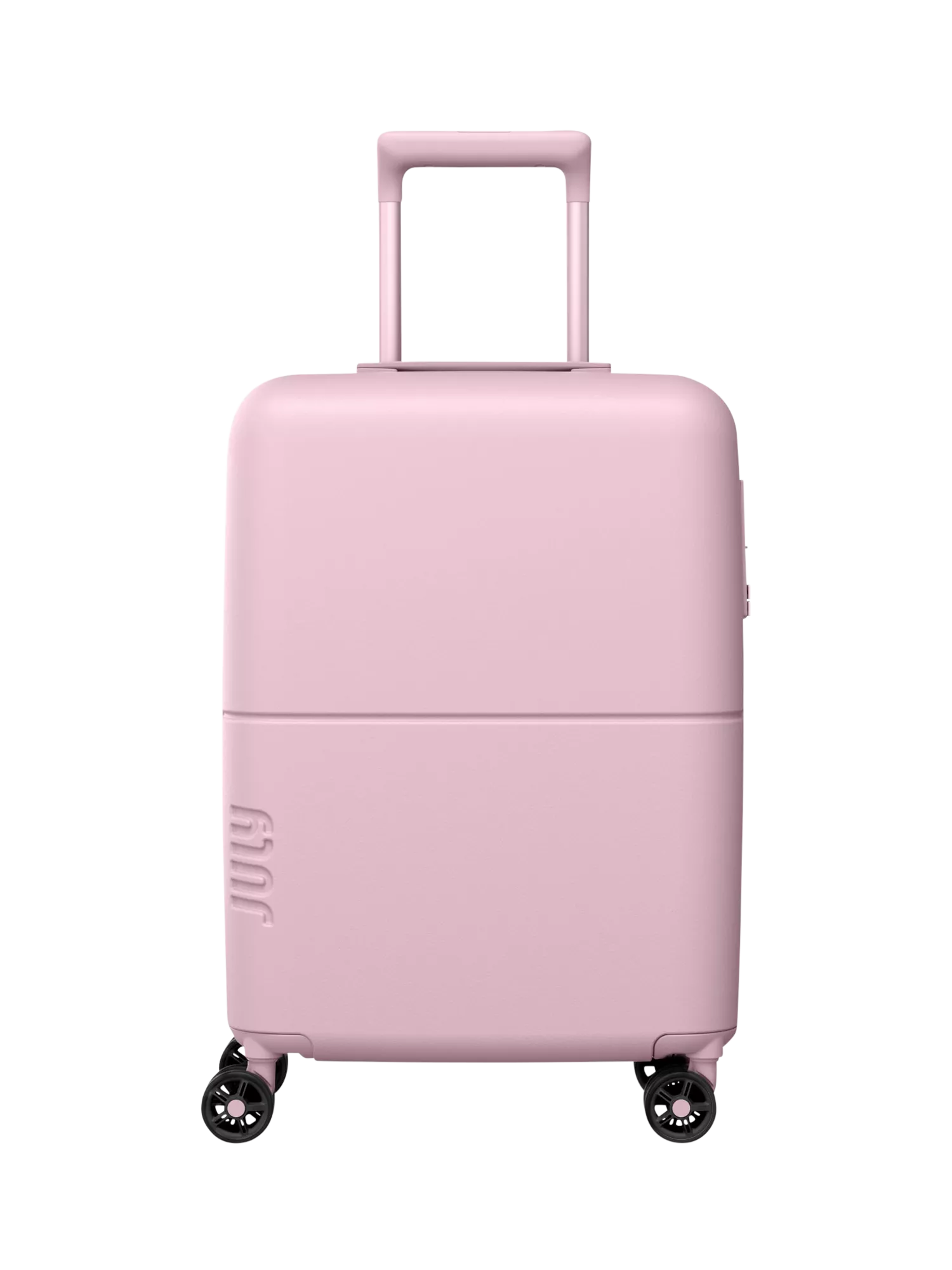 July Carry On Light 4-Wheel 55cm Expandable Suitcase, Blush Pink