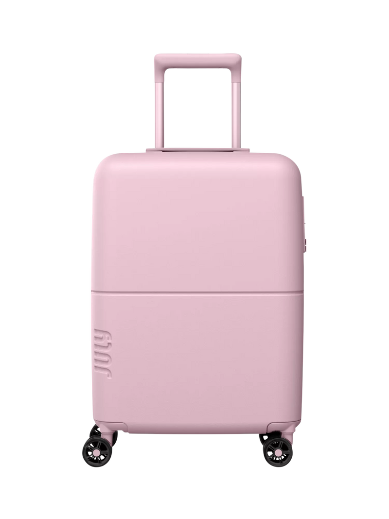 July Carry On Light 4-Wheel 55cm Expandable Suitcase, Blush Pink
