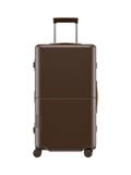 July Checked Trunk Leather 4-Wheel 72cm Large Suitcase