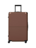 July Checked Plus 4-Wheel 77cm Large Suitcase, Dark Brown, One Size