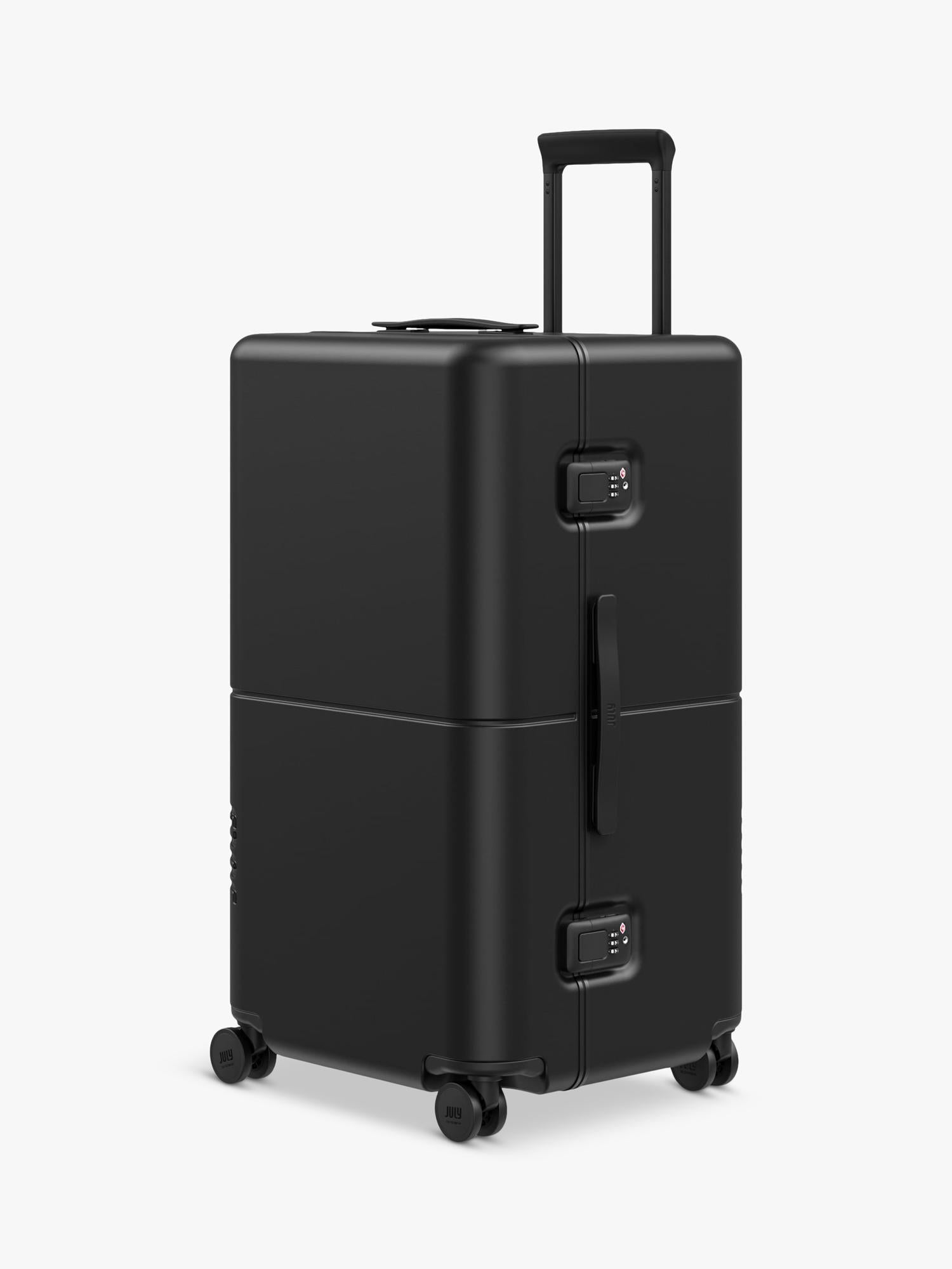 July Checked Trunk Leather 72cm suitcase (British brand)