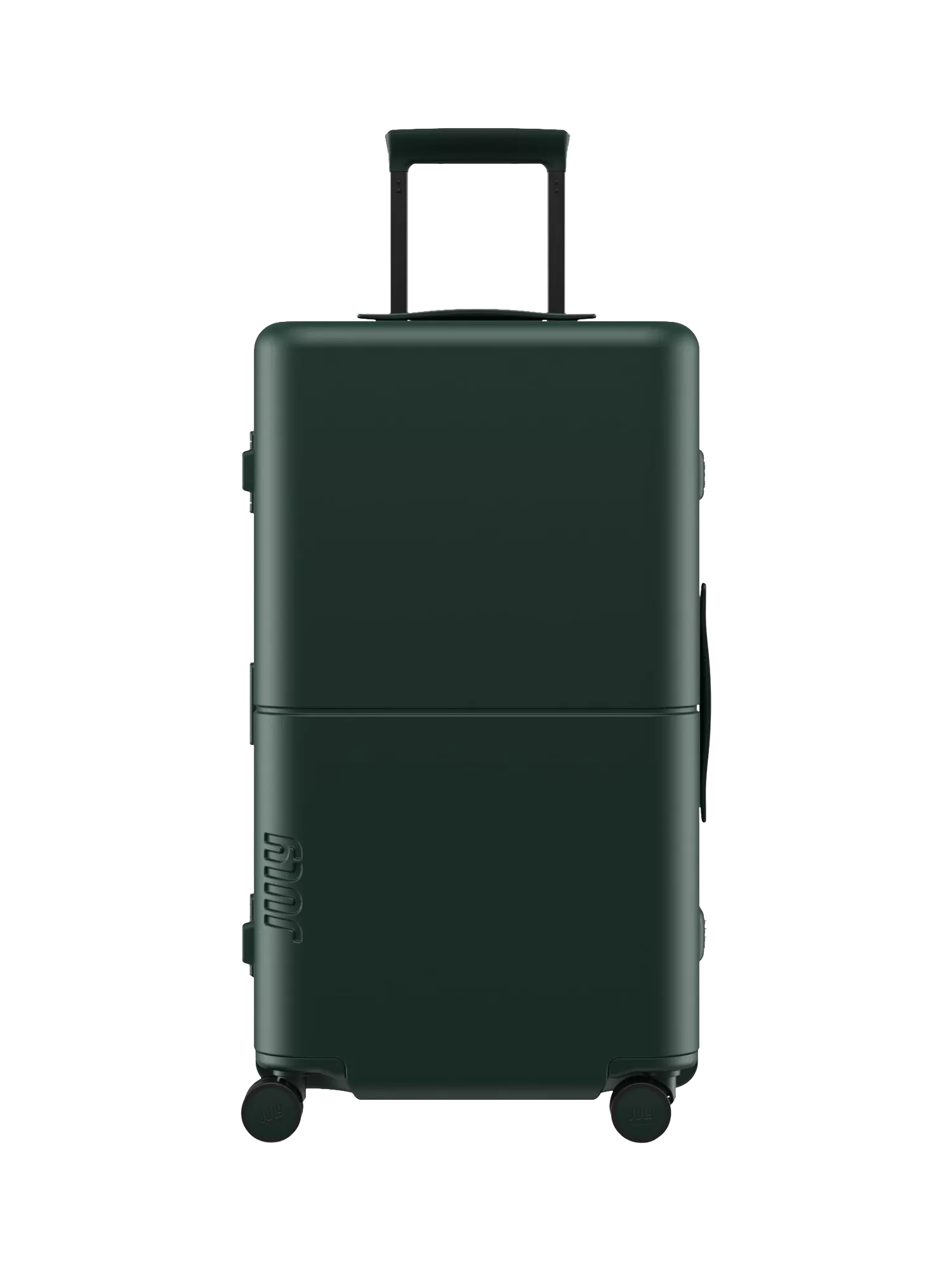 July Checked Trunk Leather 4-Wheel 72cm Large Suitcase