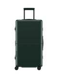 July Checked Trunk Leather 4-Wheel 72cm Large Suitcase