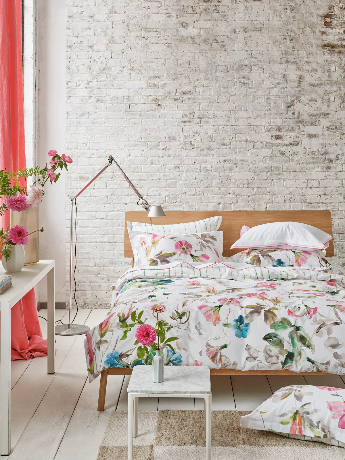 Designers Guild Magnolia duvet cover set double, imported from the UK