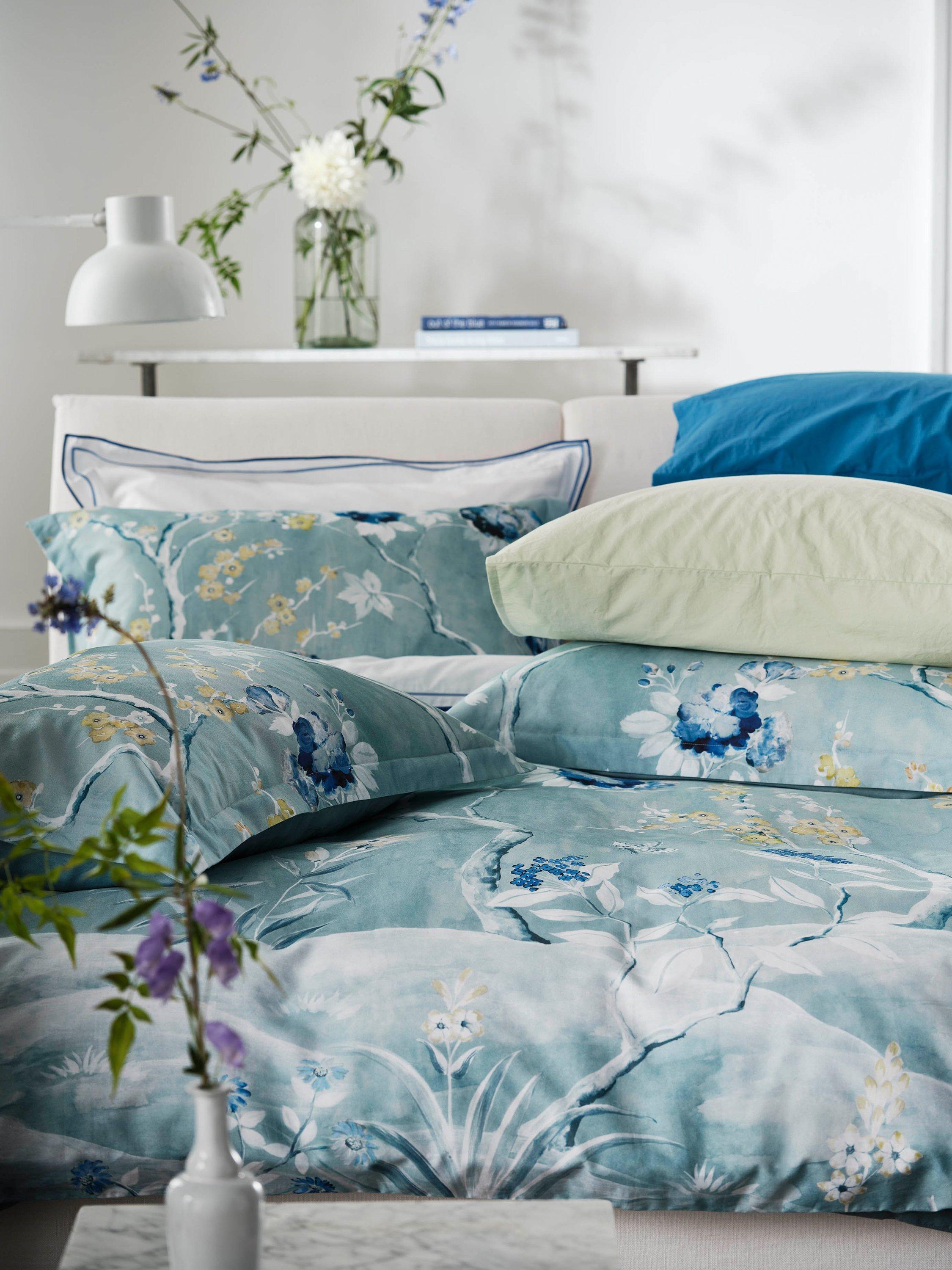Designers Guild duvet cover set 250 thread count cotton sateen, imported from the UK