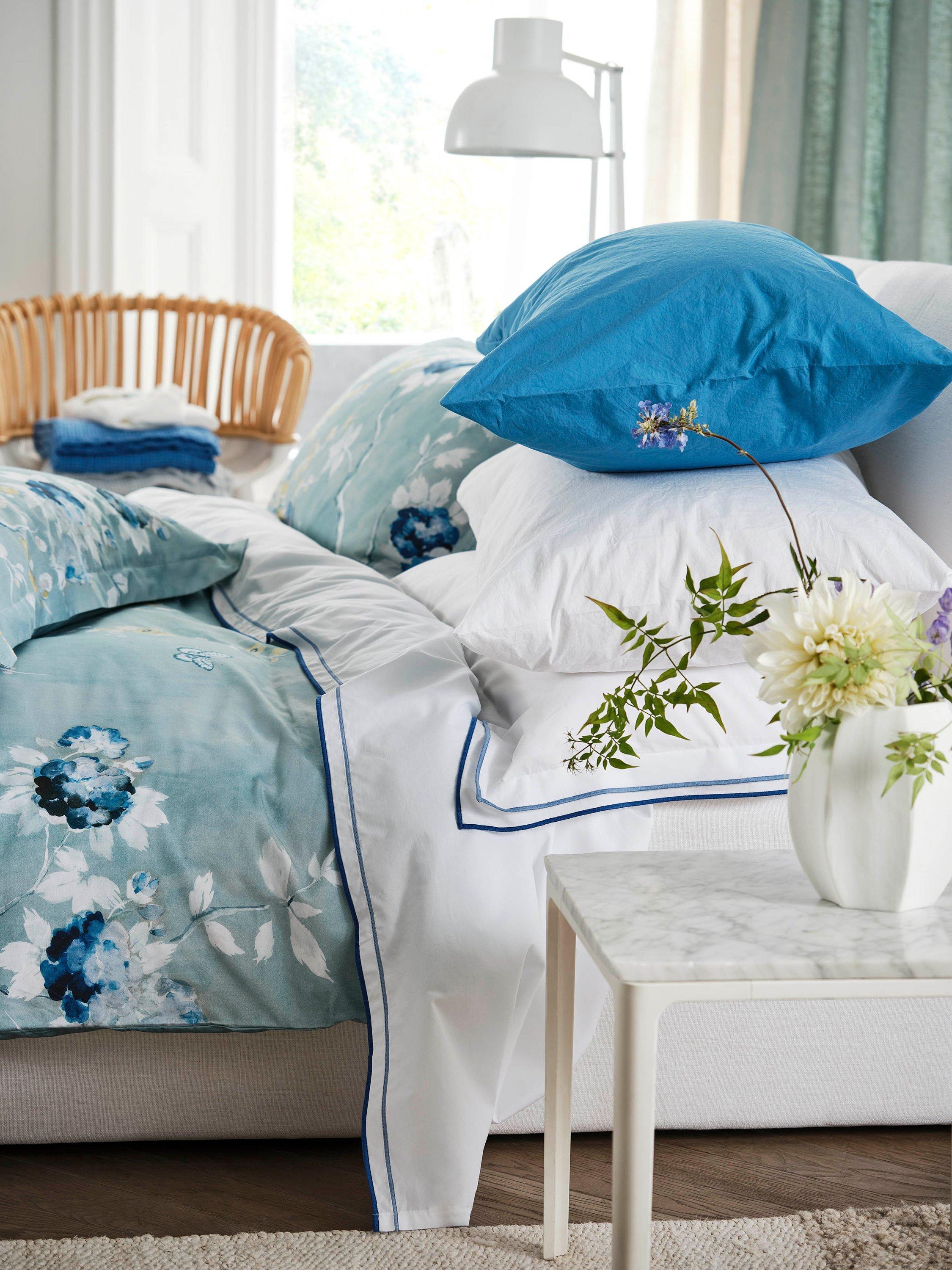 Designers Guild duvet cover set 250 thread count cotton sateen, imported from the UK