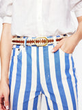 Boden woven leather whipstitch belt - British product